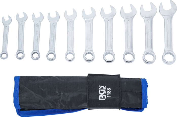Set chei combinate, extra scurte, 10-19 mm, 10 piese BGS 1188 [3]