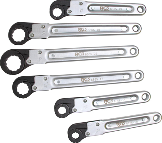 Set chei cu clichet pentru conducte, 6 piese BGS 8665 [2]