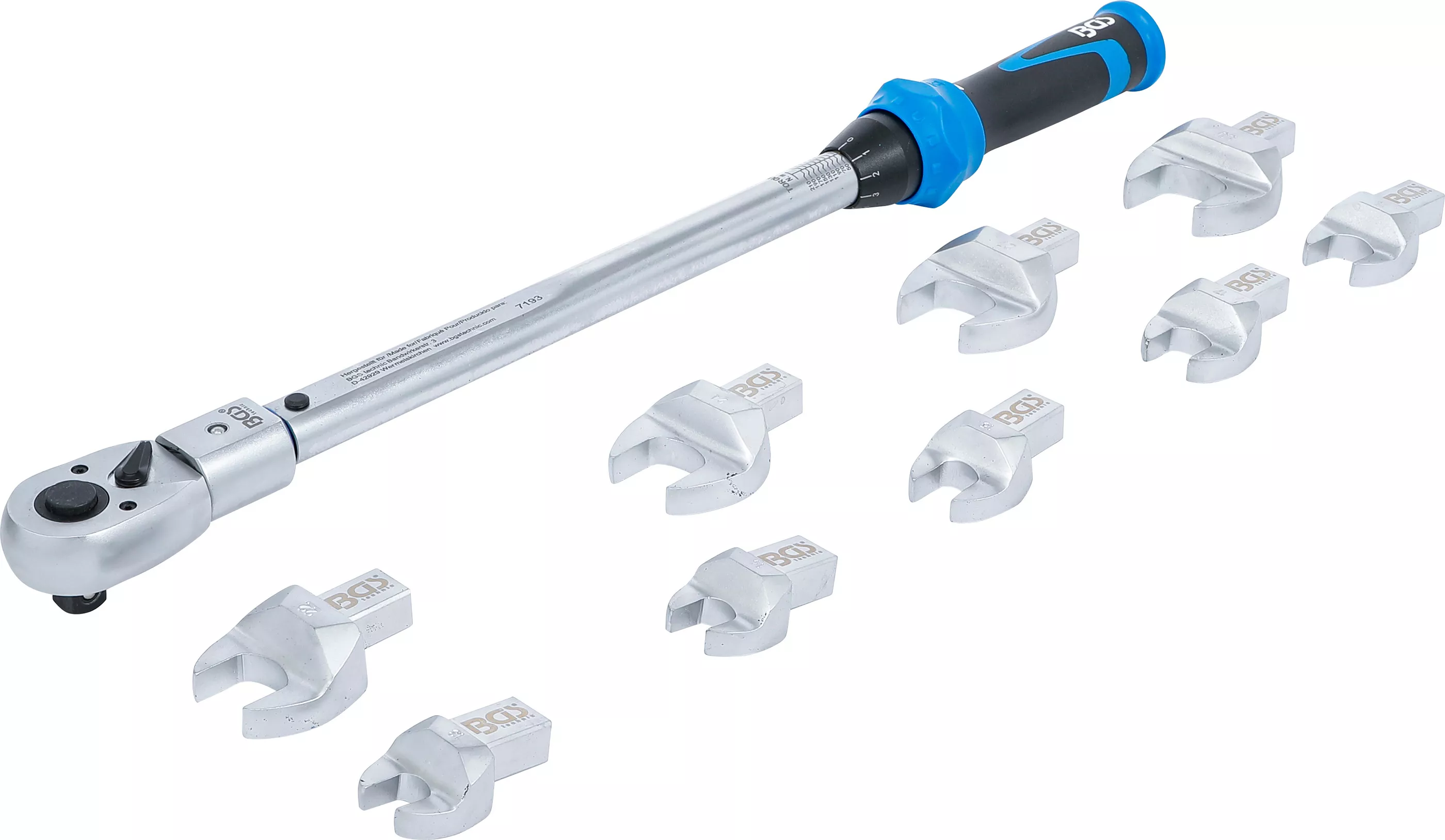Set chei dinamometrice pentru capete ataşabile 14 x 18 mm 40 - 210 Nm 11 piese, BGS 7193 [1]