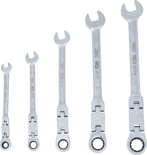 Set chei fixe cu inel clichet dublu articulate, 8 - 19 mm, 5 piese BGS 6181 [7]