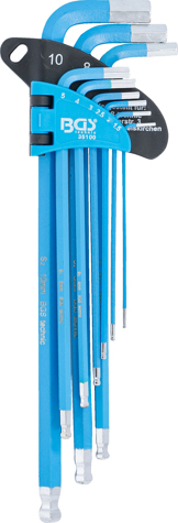 Set chei imbus tip L cu cap sferic, 1,5 - 10 mm, 9 piese BGS 35100 [2]