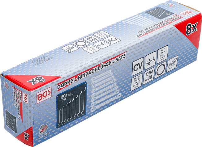 Set chei inelare cu cot 6x7 - 20x22 mm, 8 piese BGS 1209 [7]