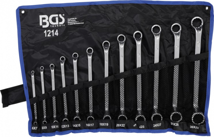 Set chei inelare cu cot 6x7 - 30x32 mm, 12 piese BGS 1214 [4]