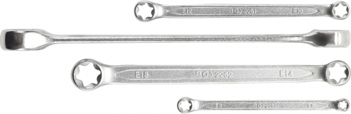 Set chei inelare duble cu capete profil E, E6xE8 - E20xE24, 4 piese BGS 2264 [2]