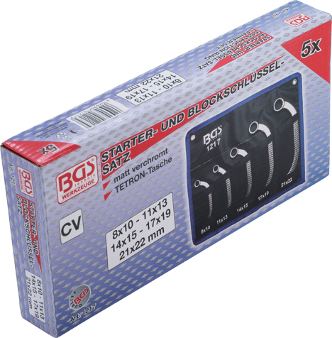 Set chei inelare tip C 8x10 - 21x22 mm, 5 piese BGS 1217 [4]