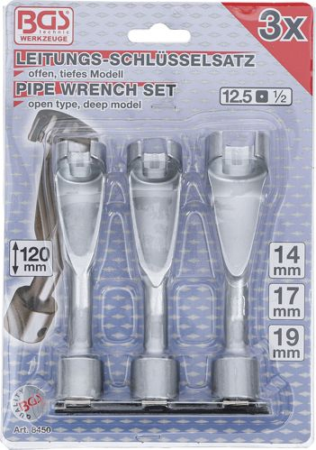 Set chei pentru conducte de injectoare, 14-17-19 mm, antrenare 1/2” BGS 8450 [4]