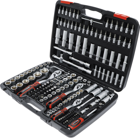 Set chei tubulare, antrenare 1/4" / 3/8" / 1/2", 172 piese BGS 15219 [4]