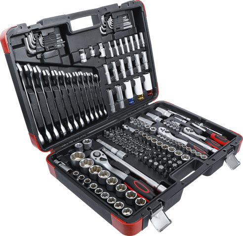 SET CHEI TUBULARE CU ANTRENARE 6,3 MM (1/4") / 10 MM (3/8") / 12,5 MM (1/2"), 176 PIESE BGS 15217 [3]