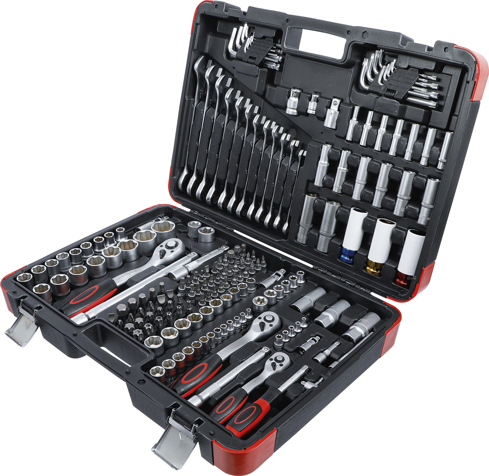 SET CHEI TUBULARE CU ANTRENARE 6,3 MM (1/4") / 10 MM (3/8") / 12,5 MM (1/2"), 176 PIESE BGS 15217 [4]