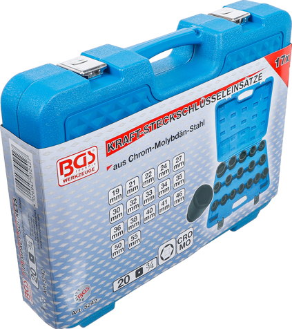 Set chei tubulare de impact 19-55 mm, actionare 3/4”, 17 piese BGS 5242 [7]
