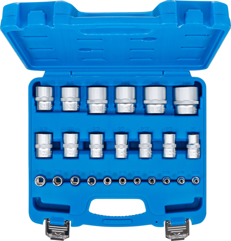 Set chei tubulare hexagonale in toli, actionare 1/4" si 1/2", 24 piese BGS 2246 [5]