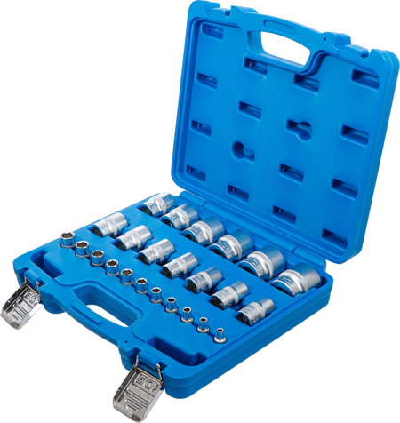 Set chei tubulare hexagonale in toli, actionare 1/4" si 1/2", 24 piese BGS 2246 [4]