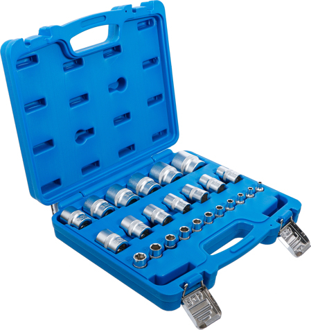Set chei tubulare hexagonale in toli, actionare 1/4" si 1/2", 24 piese BGS 2246 [3]