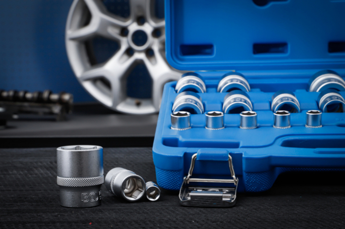 Set chei tubulare hexagonale in toli, actionare 1/4" si 1/2", 24 piese BGS 2246 [2]