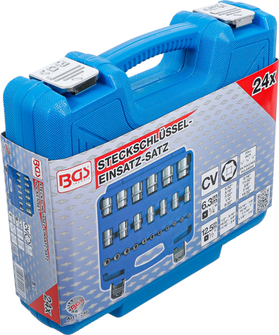 Set chei tubulare hexagonale in toli, actionare 1/4" si 1/2", 24 piese BGS 2246 [7]
