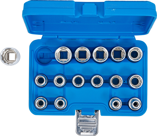 Set chei tubulare 8 - 24 mm, 12 puncte, actionare 1/2”, 16 piese BGS 2226 [5]
