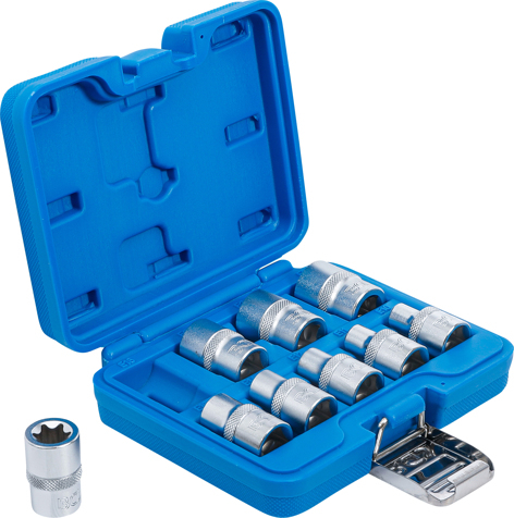 Set chei tubulare profil E, E10 - E24, antrenare 1/2", 9 piese BGS 6425 [3]