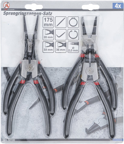 Set clesti pentru inele de siguranta, 175 mm, 4 piese BGS 52100 [8]