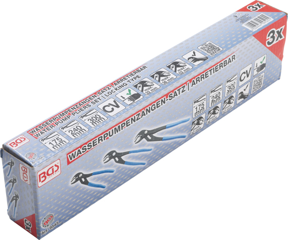 Set clesti pentru pompa de apa, blocabili 175 / 240 / 300 mm, 3 piese BGS 9545 [3]