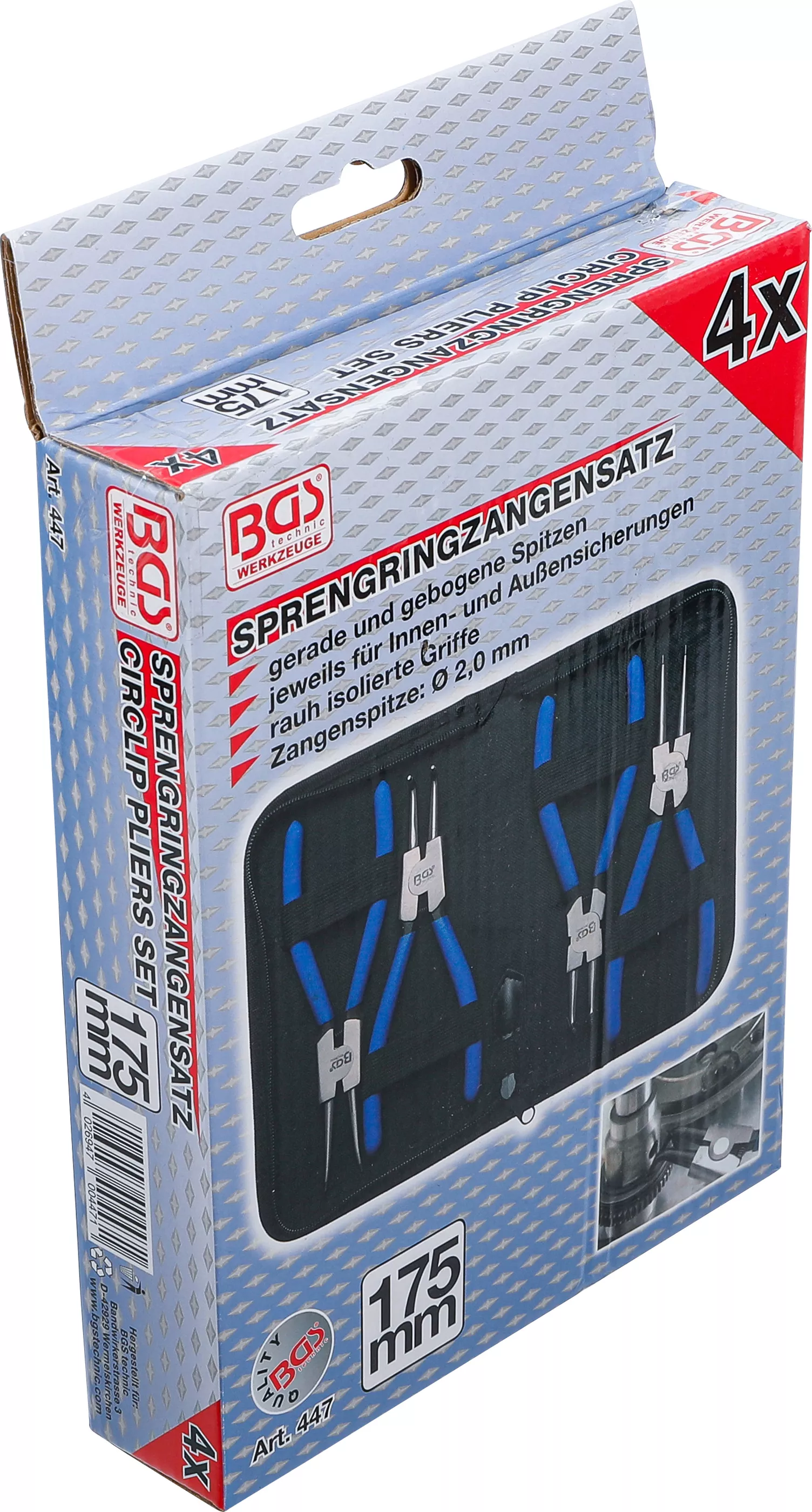 Set clesti de siguranta 175 mm, 4 piese BGS 447 [12]