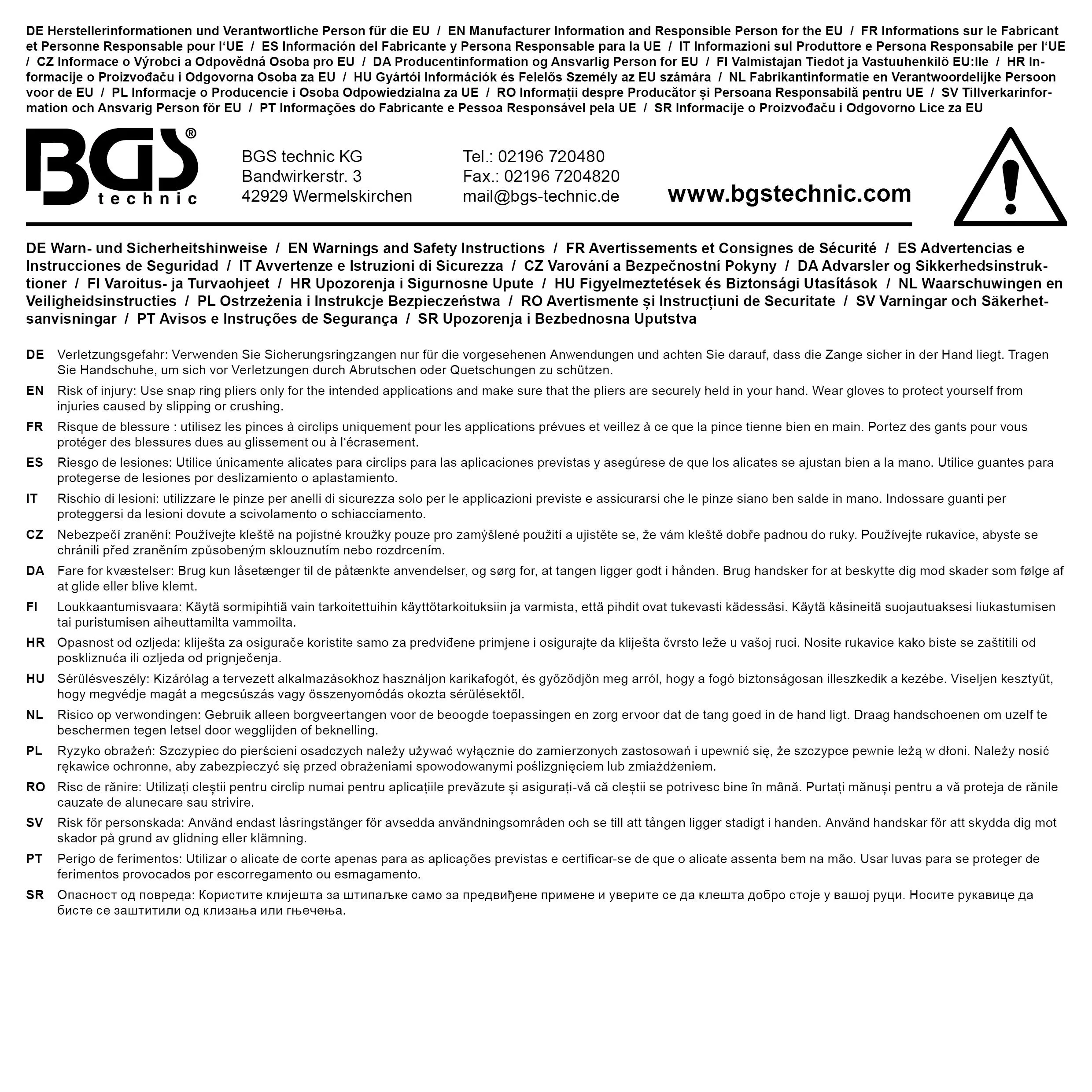 Set clesti siguranta pentru camioane cu varfuri interschimbabile, 10 piese BGS 453 [10]