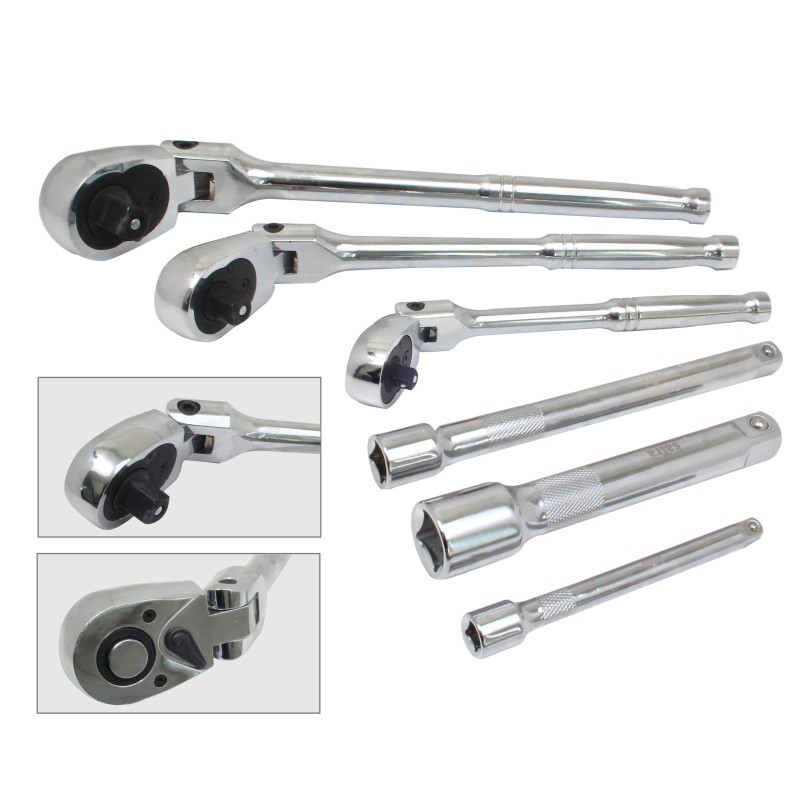 S-SFR6 - Set clichet 1/4″, 3/8″, 1/2″ cu prelungitoare [1]