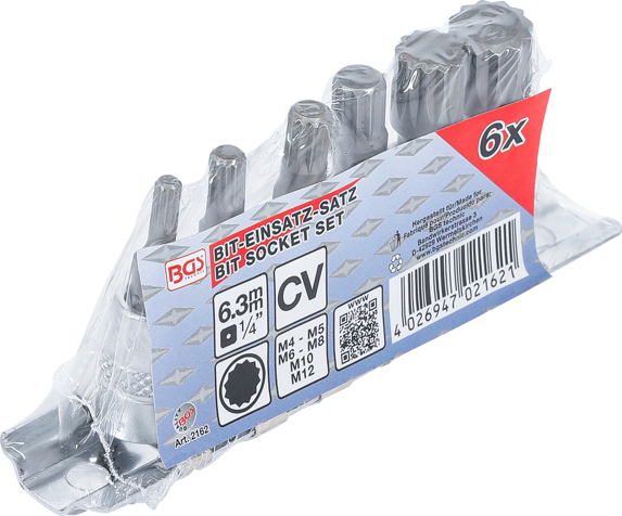 Set cu biti spline (XZN) M4 - M12, actionare 1/4”, 6 piese BGS 2162 [3]