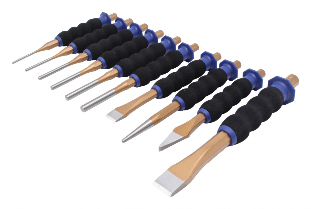 A-S10PC Set dalti si dornuri cu maner din cauciuc 10 piese [3]