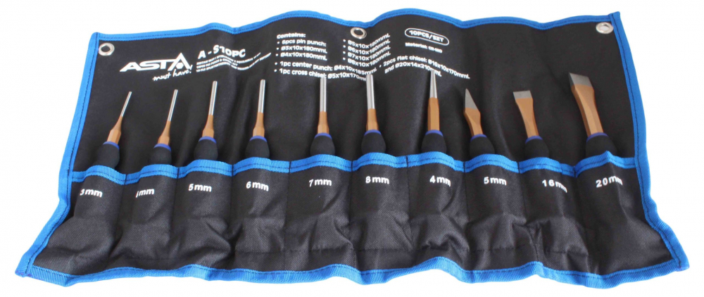 A-S10PC Set dalti si dornuri cu maner din cauciuc 10 piese [1]
