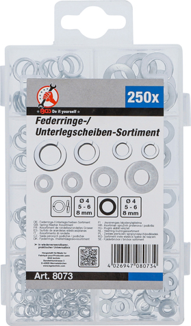 Set de saibe si groover, diametru 4 - 8 mm, 250 piese BGS 8073 [3]