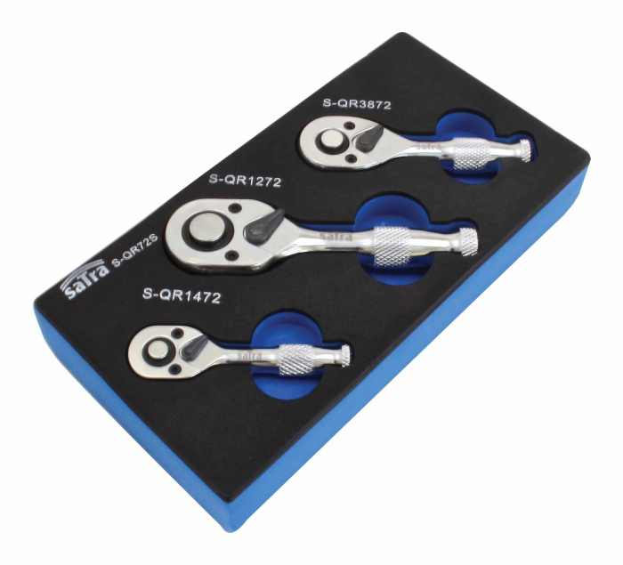 S-QR72S Set clichet mini, actionare 1/4 ″, 3/8 ″, 1/2 ″ [1]