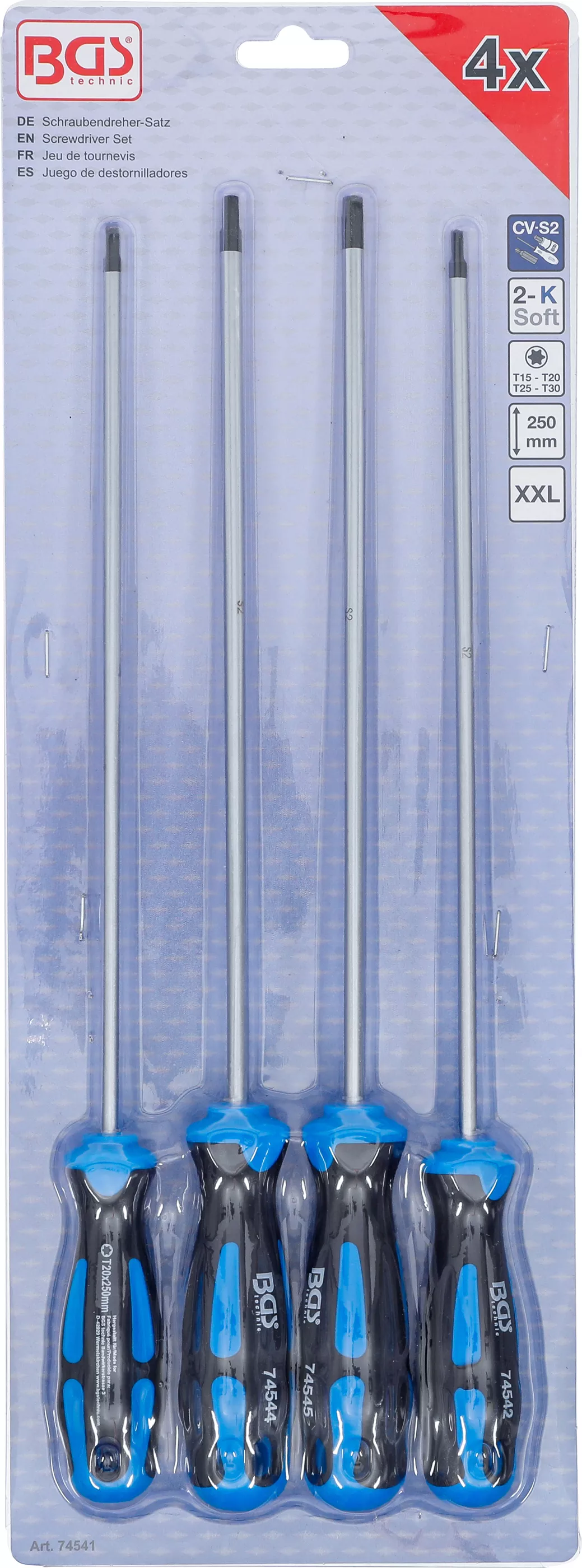 Set de surubelnite Torx extra lungi T15 - T30, 4 piese, BGS 74541 [4]