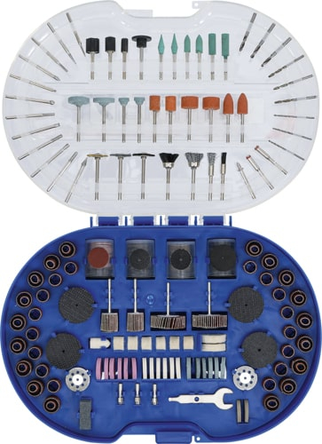Set discuri de şlefuit / discuri de polizat şi burghie pentru scule rotative cu turaţie mare, 315 piese, BGS 8060-1 [4]