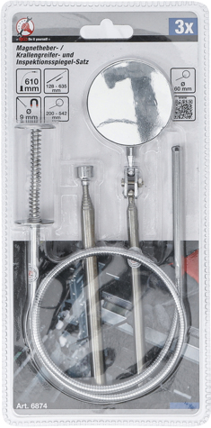 Set recuperator cu magnet, gheare si oglinda, 3 piese BGS 6874 [3]