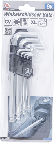 Set chei imbus tip L 1.5-10 mm, 9 piese BGS 815 [6]