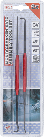Set minicarlige cu maner metalic, lungime 220 mm, 2 piese  BGS 8015 [5]