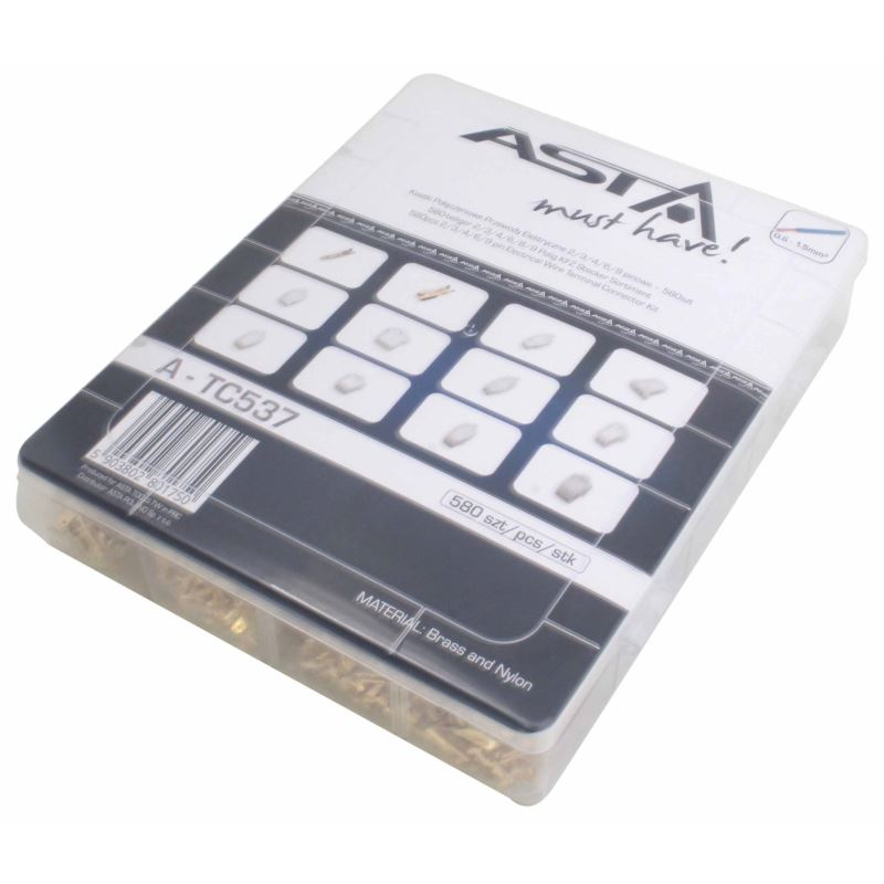 A-TC537 Set papuci si conectori pentru sertizare tata/mama, pentru cabluri electrice, 580 piese [2]