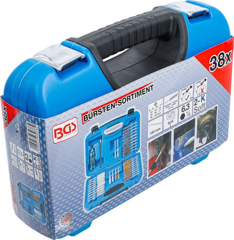 Set perii de sarma/plastic pentru autofiletanta, 38 piese BGS 3078 [7]