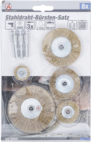 Set perii sarma de otel, ø 25 - 75 mm, 8 piese BGS 50908 [4]