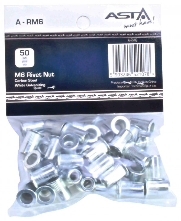 A-RM6/OPAK Set piulite pentru nituit M6, 50 piese [1]