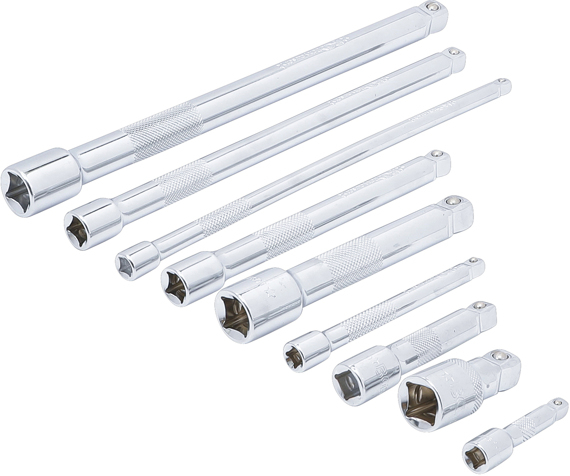 Set prelungitoare cu cap sferic, antrenare 1/4" / 3/8" / 1/2", 9 piese BGS 6113 [2]
