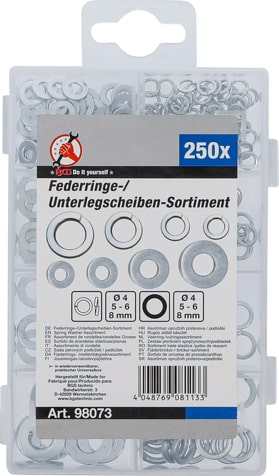 Set saibe de reazem Groover Ø 4 - 8 mm. 250 piese, BGS 98073 [3]