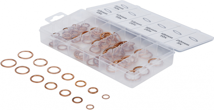 Set saibe din cupru pentru etansare, Ø 6 - 20 mm, 95 piese, BGS 9313 [1]