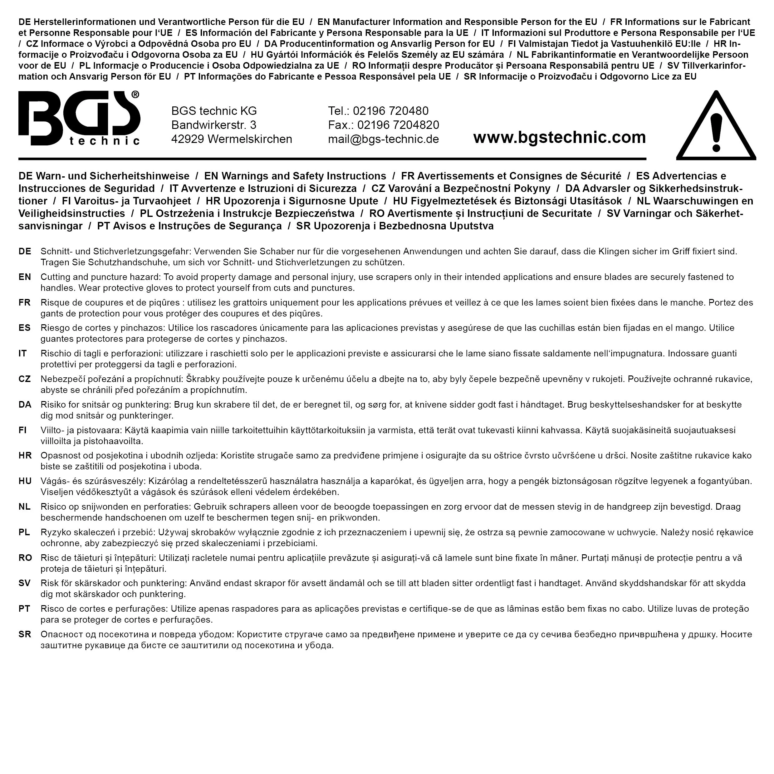 Set raclete pentru curatat adeziv, garnituri, 4 piese, BGS 363 [4]