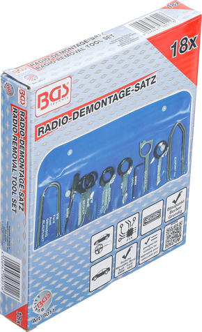 Set special pentru demontat Radio-CD, 18 piese BGS 8011 [3]
