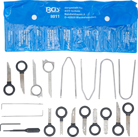 Set special pentru demontat Radio-CD, 18 piese BGS 8011 [2]
