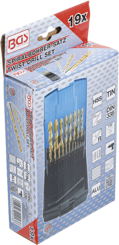 Set burghie HSS 1-10 mm, 19 piese BGS 2013 [3]