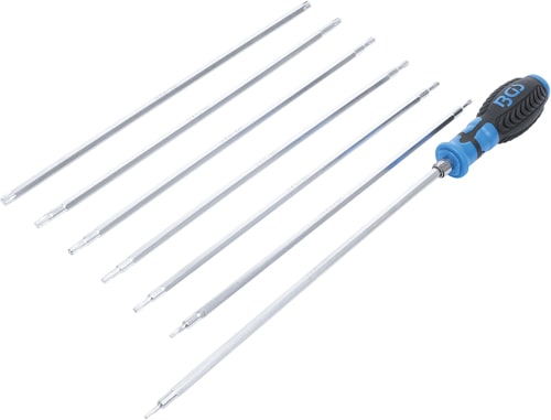 Set şurubelniţe cu capete interschimbabile, profil T (pentru Torx), profil T (pentru Torx Plus) cu gaura, 8 piese, BGS 2326 [1]