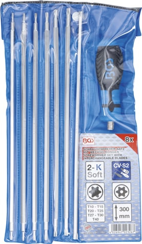 Set şurubelniţe cu capete interschimbabile, profil T (pentru Torx), profil T (pentru Torx Plus) cu gaura, 8 piese, BGS 2326 [3]