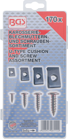 Set suruburi si cleme metalice, 170 piese BGS 8114 [3]